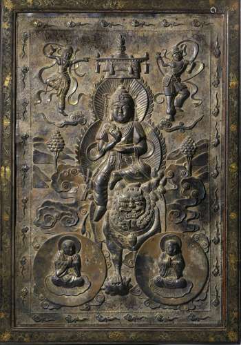 A Chinese Gilt-Silver Hanging Panel ,Tang Dynasty