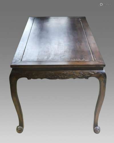 A Chinese Carved Huanghuali Painting Table,Ming Dynasty