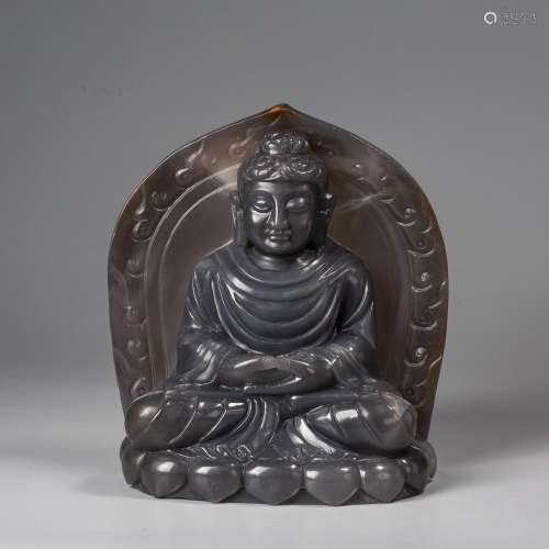 A Chinese Jade Figure Of Buddhaï¼ŒQing Dynasty