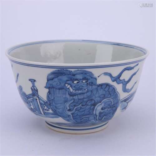 A Chinese Blue And White Bowl,Qing Dynasty