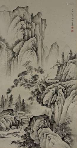 Chen Shaomei Landscape Scroll