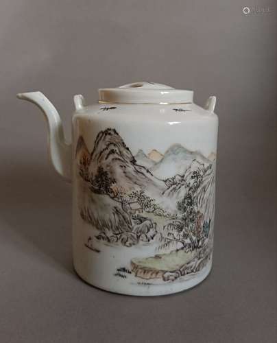 Chinese Porcelain Qiangjiang Color Teapot