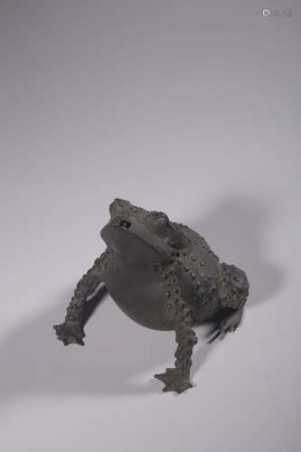 Bronze Gilded Toad Inkstone