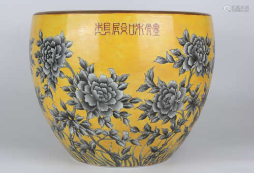 Qing Guangxu Cixi Daya Zhai painted vase
