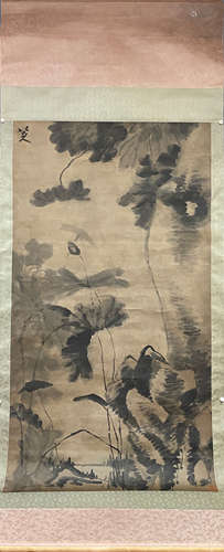 Bada Shanren Lotus Pond Scroll