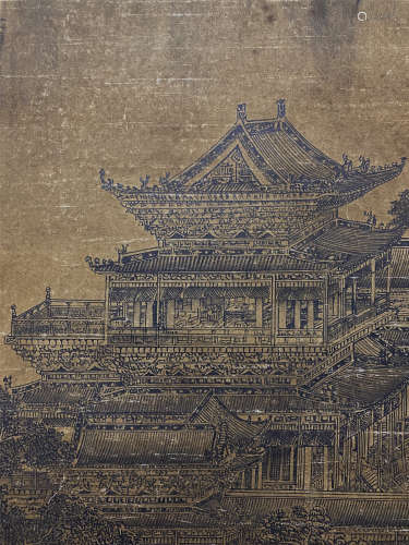 Yuan Yao Giant brushwork pavilion scroll