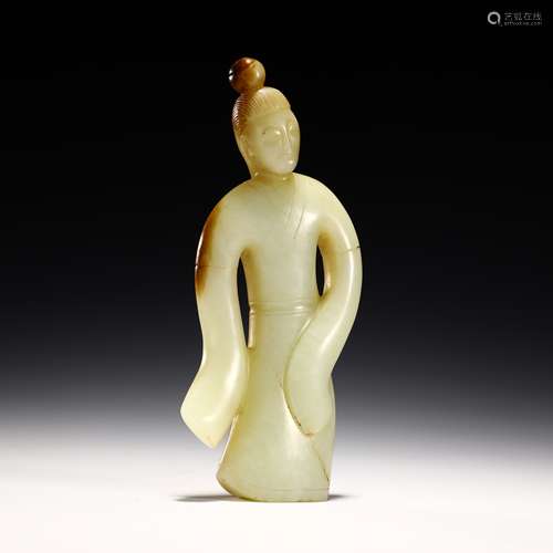 Ancient Hetian jade figures