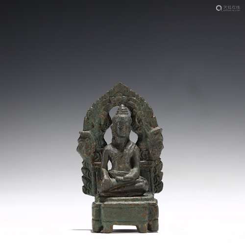 Ancient bronze Buddha statue