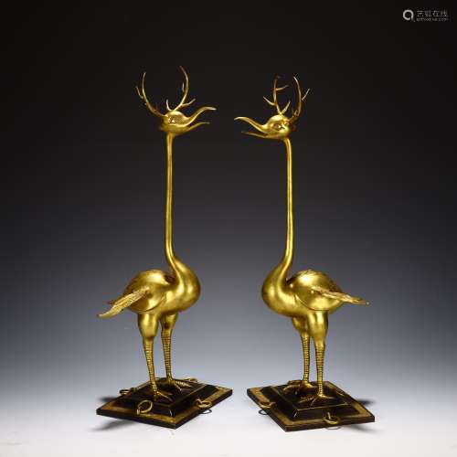 Qing Dynasty ornaments of antlers gripen