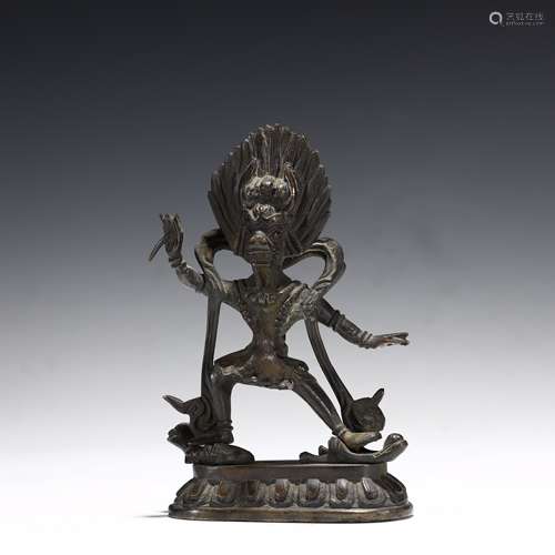 Qing Dynasty bronze Buddha statue