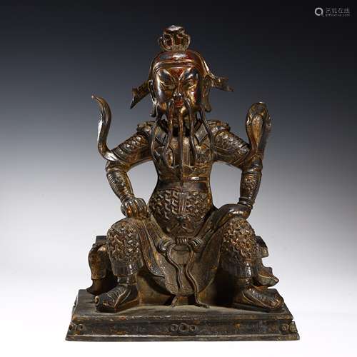 Qing dynasty bronze statue of Guan Gong