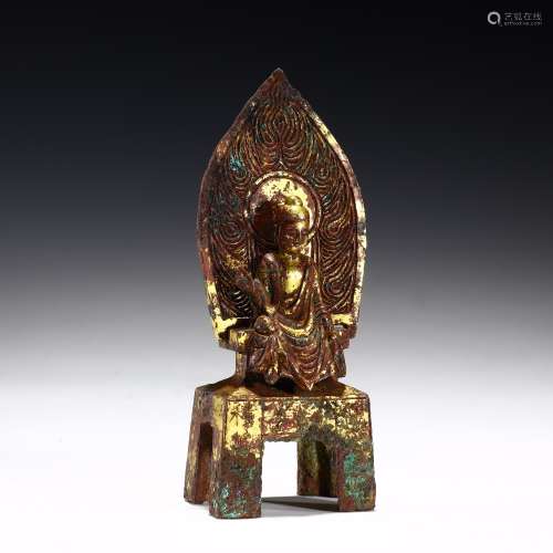 Gilt Bronze Buddha Statue,Qing Dynasty