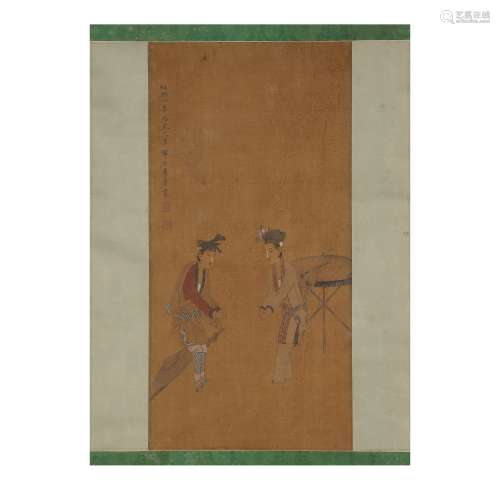 Silk scroll Li Tang: Figures