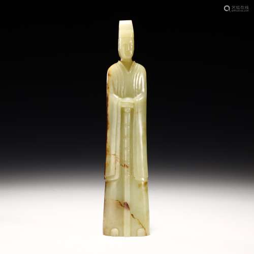 Ancient Hetian jade figures