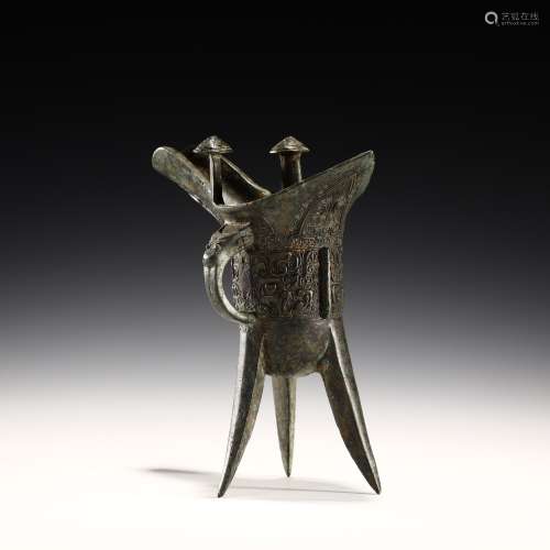 Ancient bronze goblet