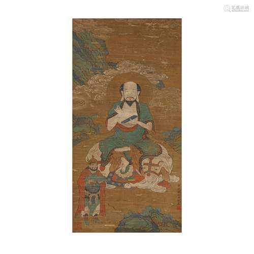 Silk scroll Liu Songnian: Human figure