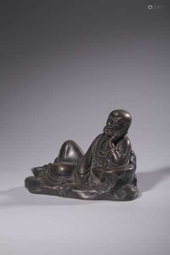 Bronze sleeping Luohan ornament