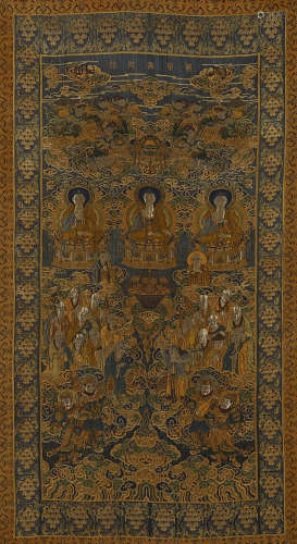 Ancient court embroidery Thangka