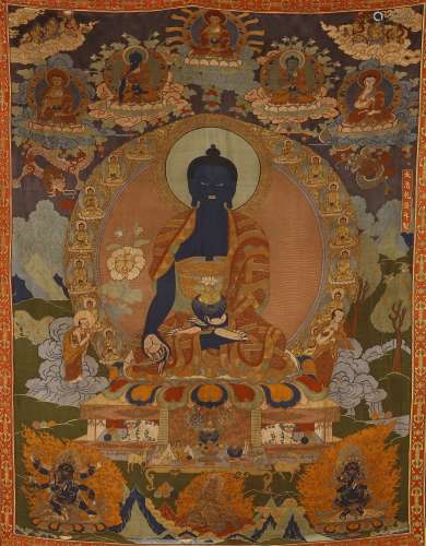 Ancient court embroidery Thangka