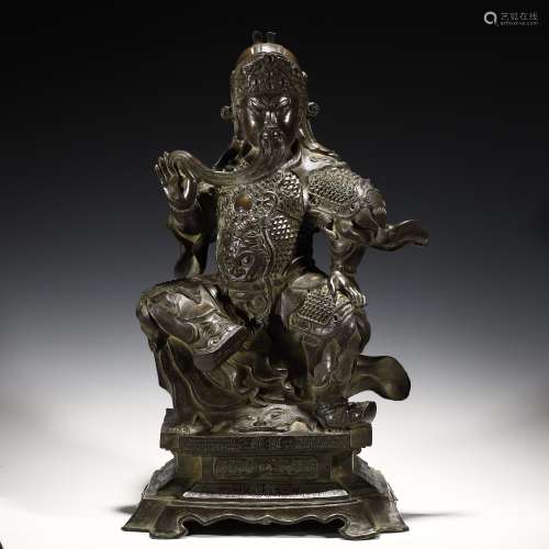 Qing dynasty bronze statue of Guan Gong