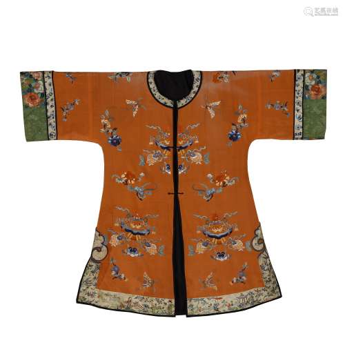 Qing Dynasty Women's embroidered gown