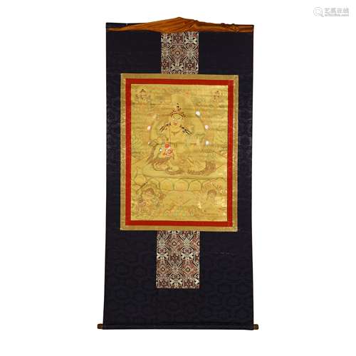 Qing Dynasty Tibet gold card