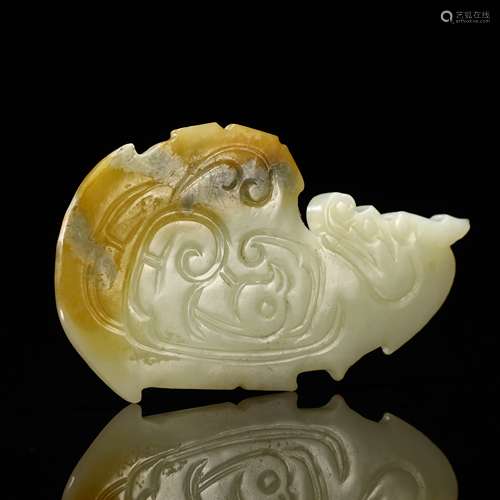 Ancient dragon jade pendant