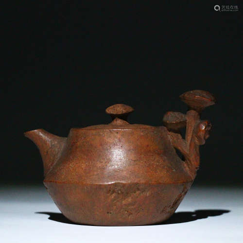 木雕茶壺
