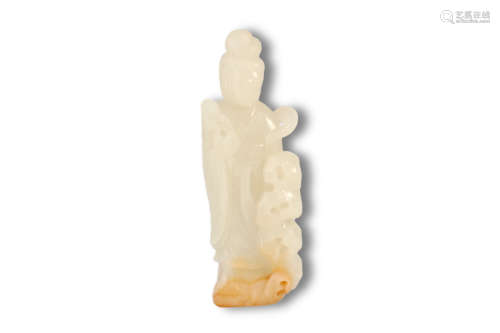 A Beauty with Ruyi Jade Figure Ornament