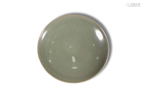 A Grey Glazed Porcelain Plate