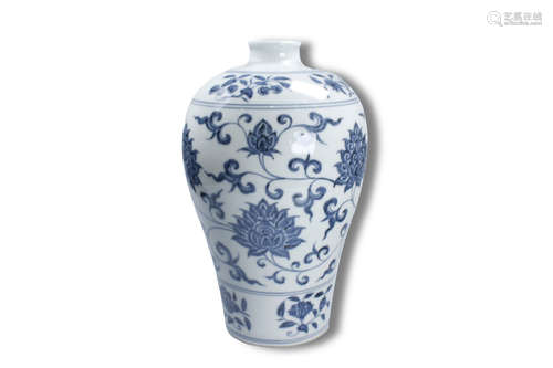 A Blue and White Flower wth Branch Pattern Porcelain Plum Bo...