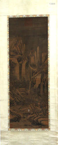 A Chinese Landscape Silk Painting