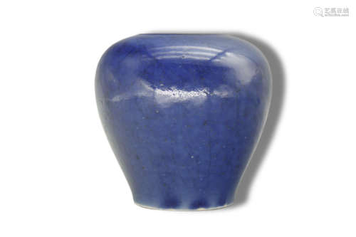 A Blue Glazed Porcelain Jar