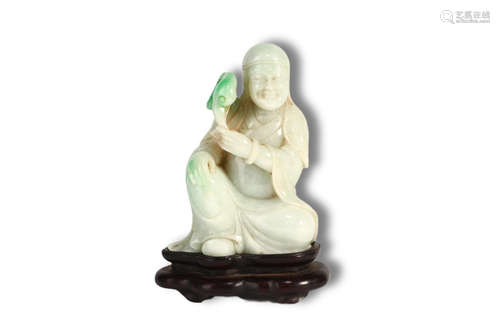 A Lohan Jadeite Figure Ornament