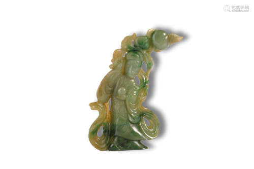 A Beauty Jadeite Figure Ornament