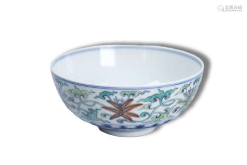 A Doucai Flower Pattern Porcelain Bowl