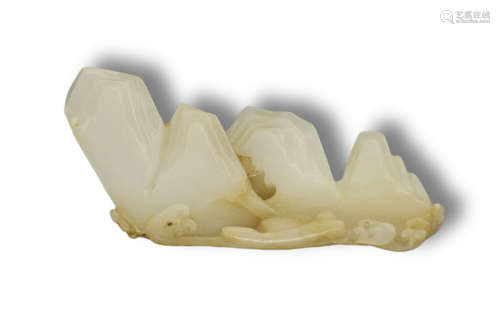 A Mountain Shape Jade Pen Holder