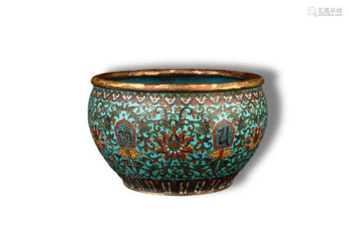 A Flower Pattern Cloisonne Bowl