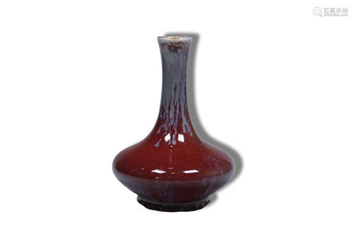 A Red Glazed Porcelain Vase