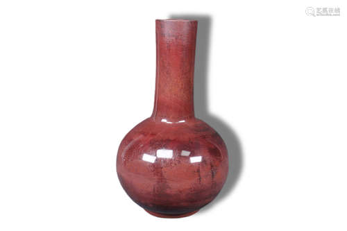 A Red Glassware Bottle