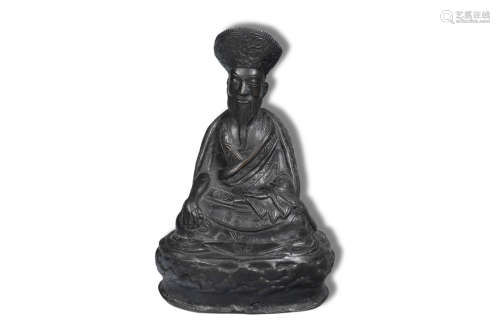 A Guru Bronze Figure Statue
