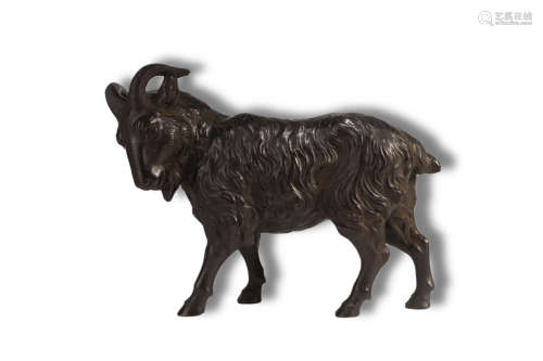A Goat Bronze Figure Statue