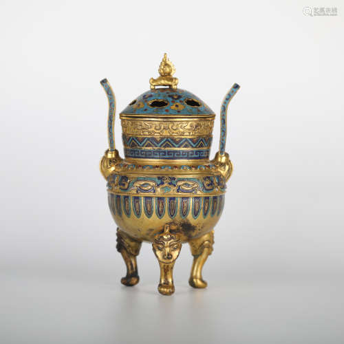 18th,Cloisonne incense burner