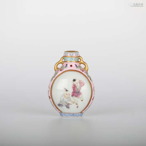 18th,Pastel Character Snuff Bottle