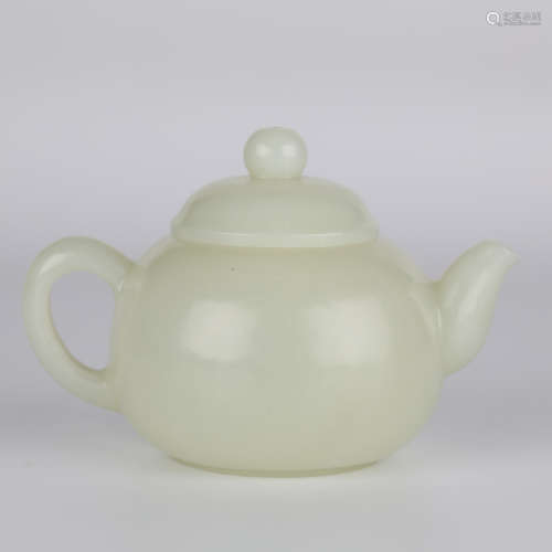 20th,Hetian jade teapot