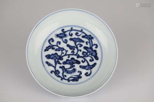 18th,Chinese blue and white porcelain plate