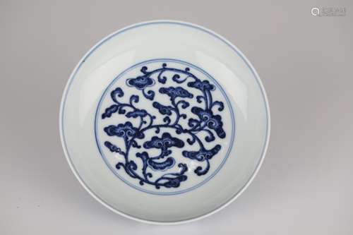 18th,Chinese blue and white porcelain plate