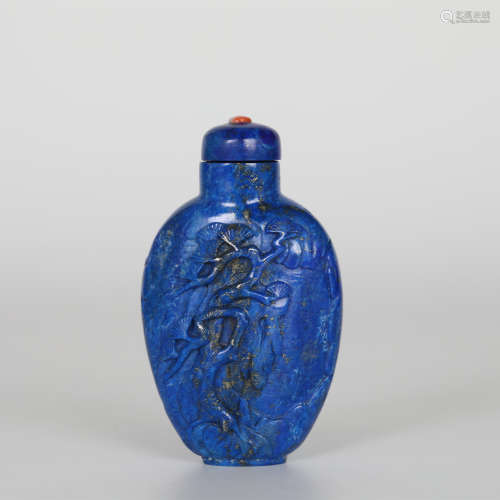 19th,Lapis Lazuli Snuff Bottle
