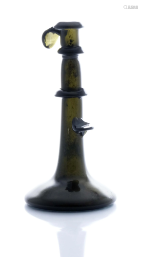 A rare 18th century novelty glass bottle