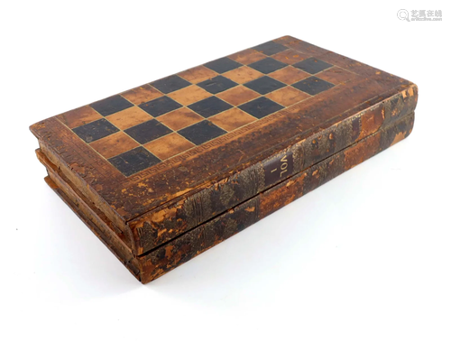 A Victorian leather bound book games boa